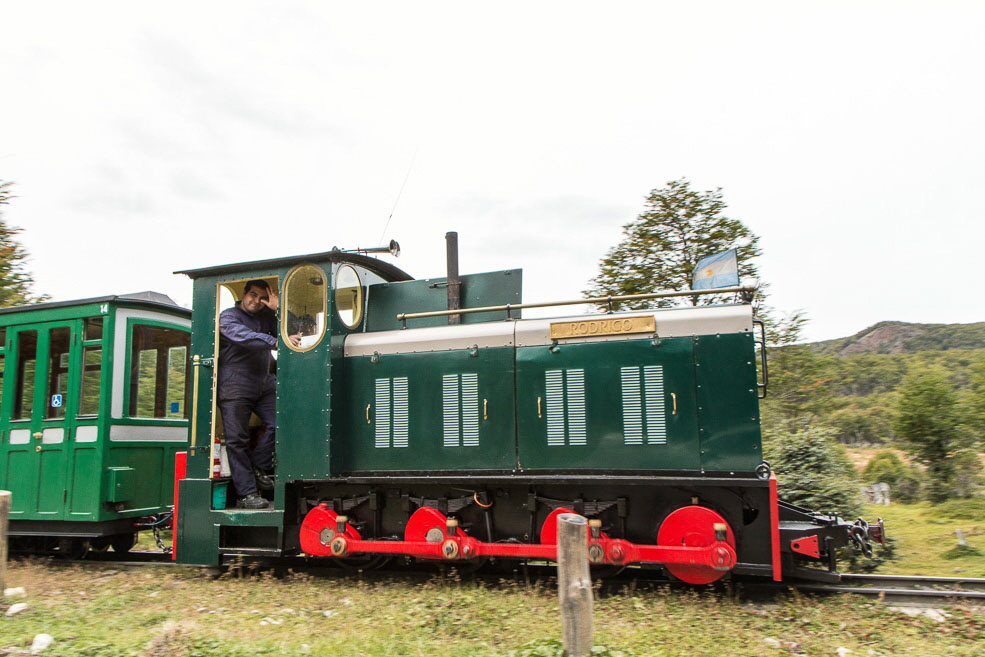 473 En dof the world train Lapataia Bay Ushuaia Tierra del Fuego